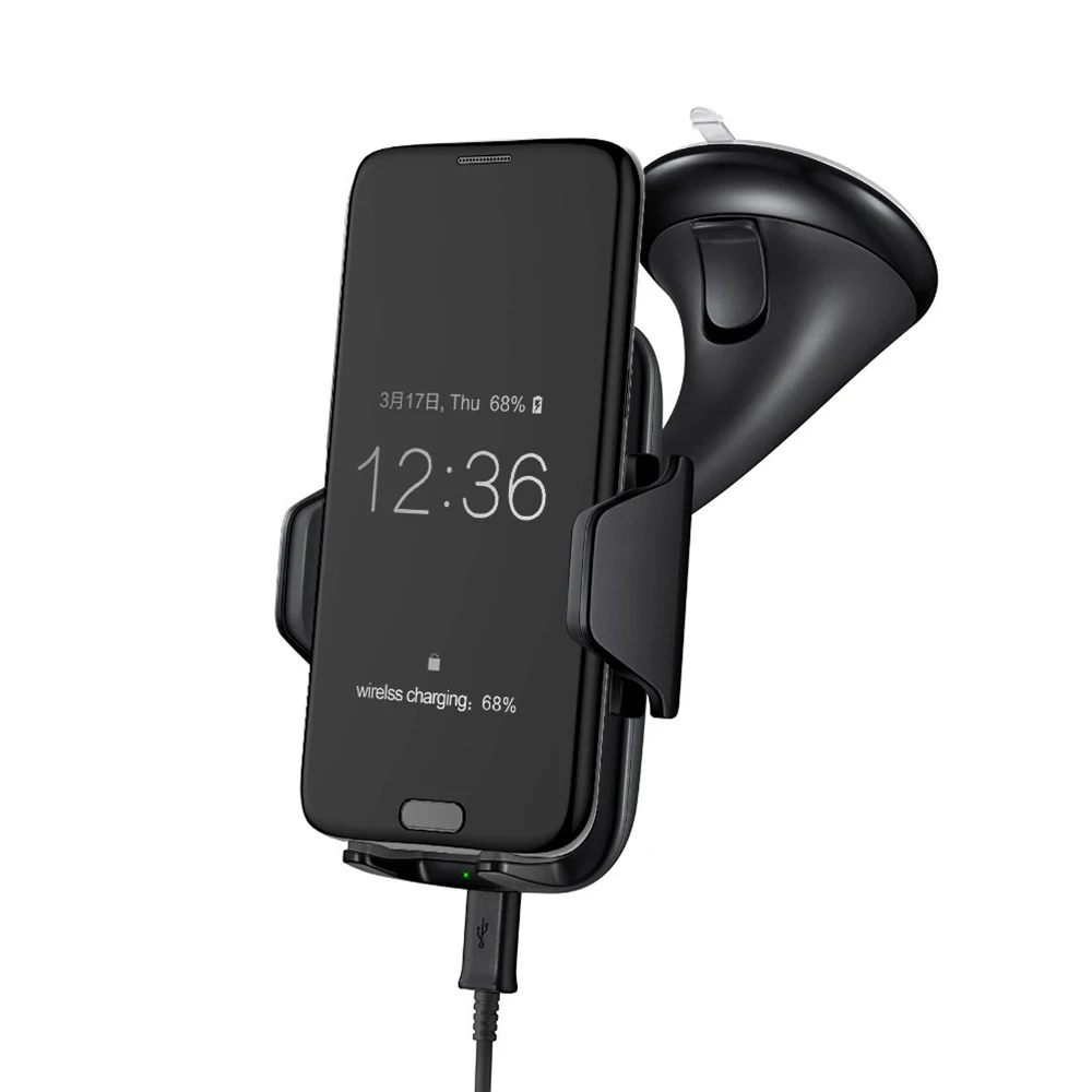 

Qi Wireless Charger Car Holder for iPhone X 8 Samsung S10 S8 S9 S7 S6 Mobile Phone Holder Stand Air Vent Mount Car Phone Holder