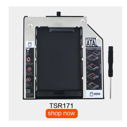 TISHRIC Алюминий 2nd HDD Caddy 9,5 мм SATA 3,0 2," SSD чехол Корпус для lenovo ThinkPad T420s T430s T500 W500 T400 T410 T410s