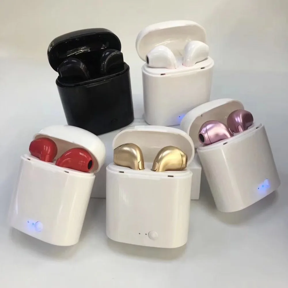 

in-ear for I7 i7s tws wireless Earphone Earbuds Headset With Mic bluetooth headphone with charging box for all smart phone