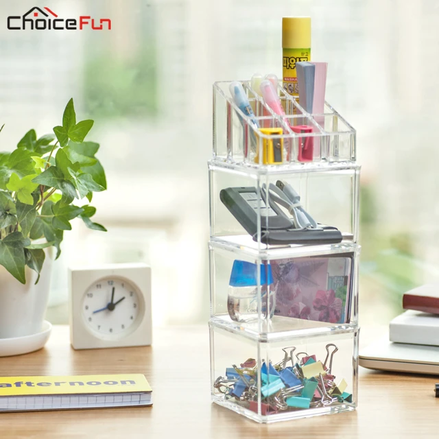 Choice Fun Diy Stackable Desktop Stationery Office Supplies Storage Choice Fun Diy Stackable Desktop Stationery Office Supplies Storage Box Cute Clear Acrylic Desk Accessories Home