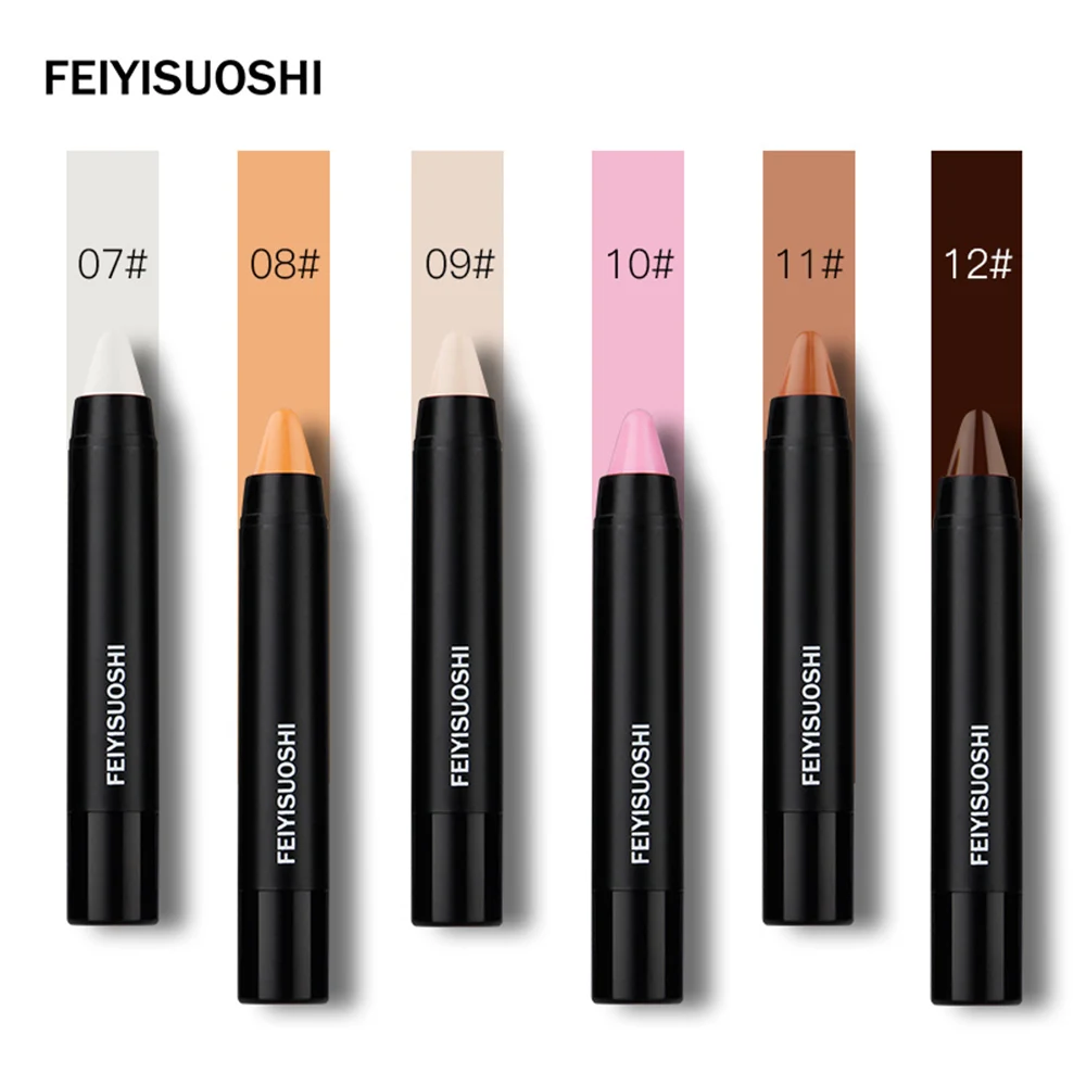 4X6 Colori Tuta Combinazione di Trucco Highlighter Bastone Polvere Shimmer Evidenziando Consistenza Cremosa Argento Shimmer Luce Contorno