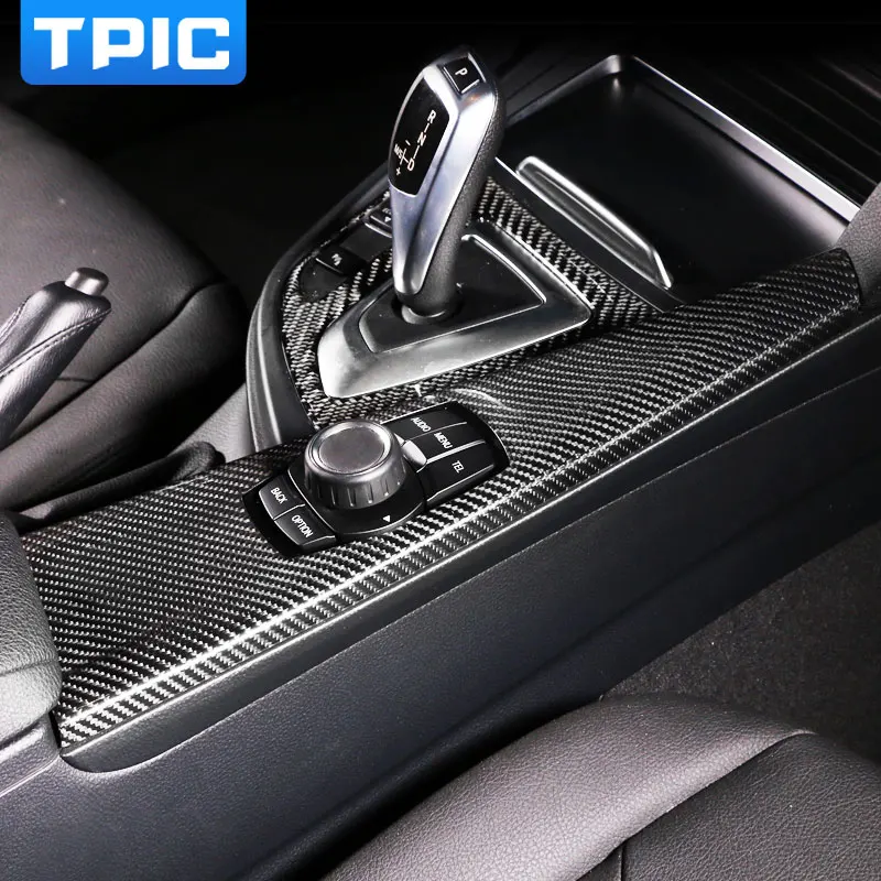 Trim-Sticker Gear-Shift-Knob-Cover Multimedia-Button-Panel F36-Accessories Carbon-Fiber Trim-Sticker Gear-Shift-Knob-Cover Multimedia-Button-Panel F36-Accessories Carbon-Fiber