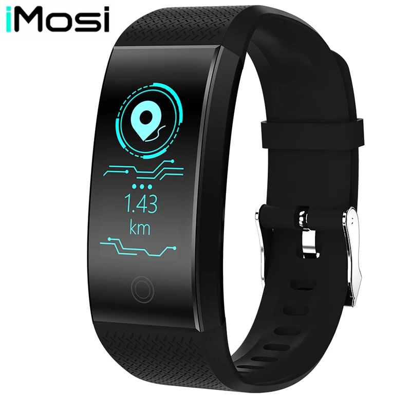 

Imosi QW18 Heart Rate Monitoring Fitness Smart Bracelet Activity Tracker Wristband Vibrating Alarm Clock For iphone Xiaomi phone