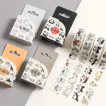 

1.5 cm Wide Round Animal Panda Penguin Raccoon Duck Washi Tape Adhesive Tape DIY Scrapbooking Sticker Label Masking Tape