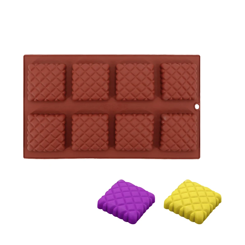 

8 Holes Silicone Cookies Mold For Baking Desserts Cake Mousse Fondant Pudding Cake Decorating Tools Baking Accessories
