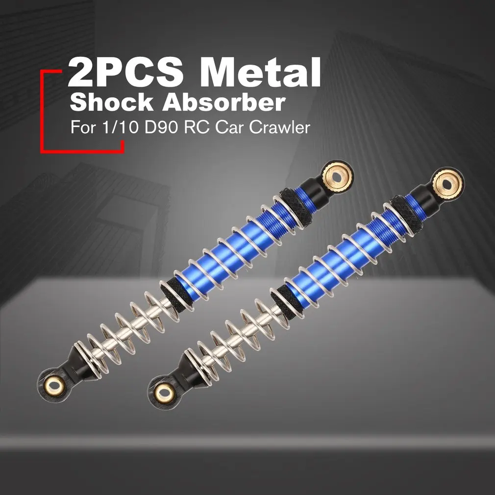 2 шт. масляный Регулируемый 80 мм 90 мм 100 мм металлический пружинный амортизатор демпфер для 1/10 осевой SCX10 TRX4 D90 RC автомобиль грузовик Гусеничный