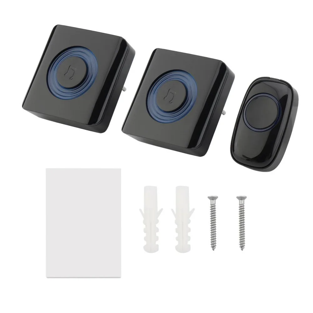 

Newest Long Range Wireless Doorbell Alert System Door Chime 52 Different Ringtones 2pcs Receiver+Transmitter For Home Office