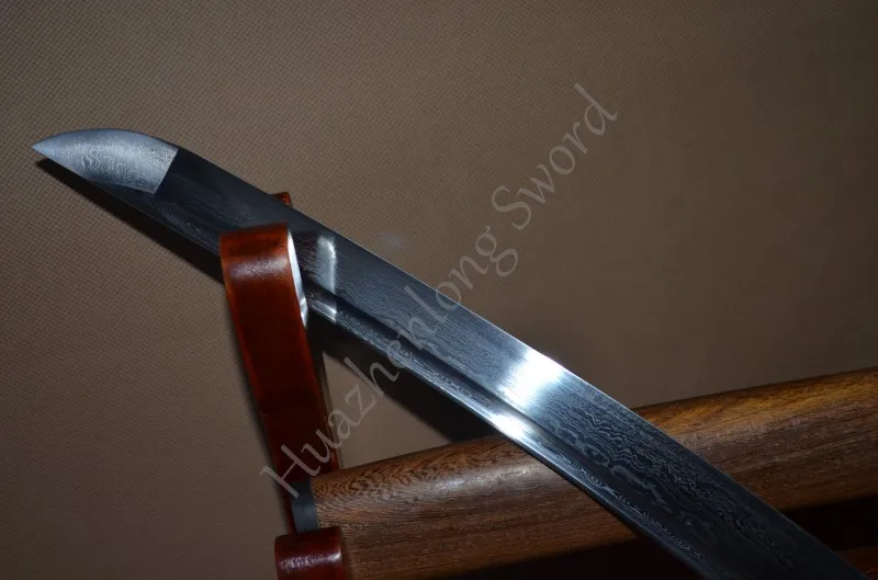 Полностью ручной работы СЛОЖЕННЫЙ стальной японский Танто Полный Тан самурайский острый меч нож великолепное металлическое украшение дома может отрезать бамбук