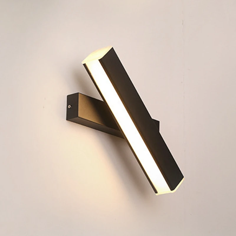 

Modern Nordic Solid Wood Led Rotating Wall Lamp Bedside Night Light Bedroom Living Room Aisle Wall Lamp Lighting Wall Decorati