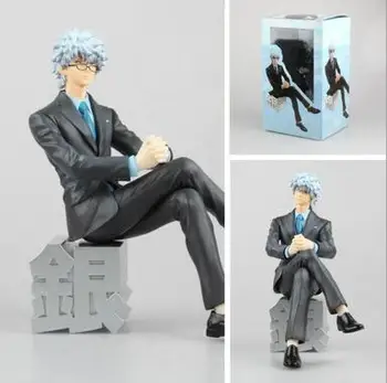 

15cm Gintama Sakata Gintoki Scooter Silver Soul clothes action figure PVC toys collection doll anime cartoon model