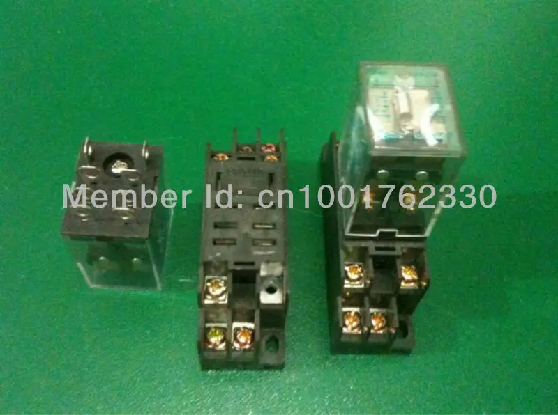 

relay 12V DC Coil Voltage 8 Pin DPDT General Relay JQX-13F Terminal Socket 24v 220V Packaging machine accessories