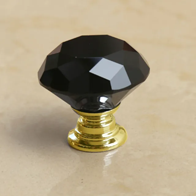 96mm 128mm black crystal kitchen wine door handles golden drawer tv table pulls