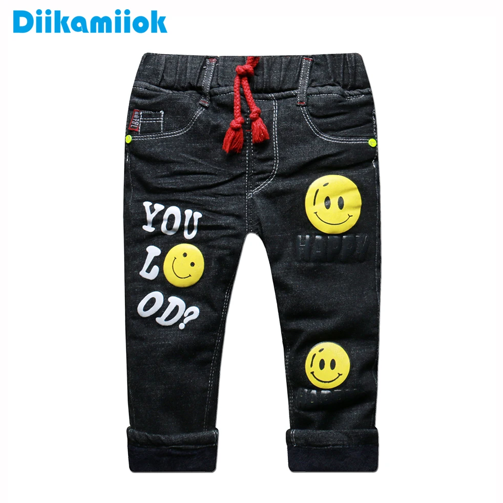 

2019 New Winter Thick Warm Boys Jeans Black Fashion Children Clothing Baby Boy Thermal Denim Pants for Kids 1-5 Year DB-B02