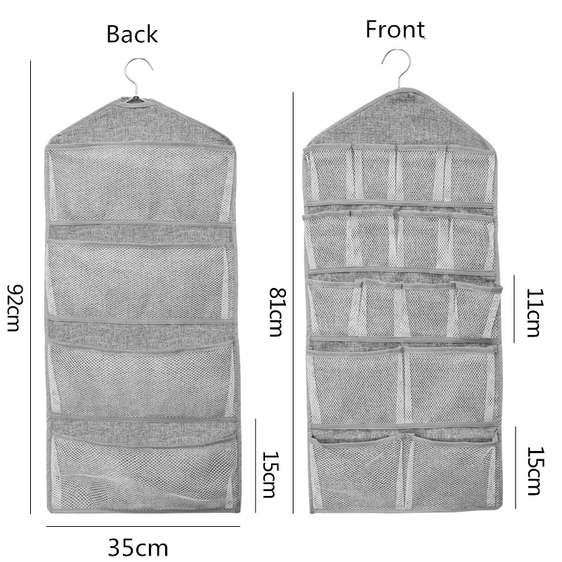 Высокое качество двойной цвет, в ассортименте 4+ 16 ячеек боковой органайзер для подвесного тренинга 5 цветов бюстгальтер, нижнее белье, носки, сумка для хранения с вешалкой дом аккуратный сумка для хранения гардероба