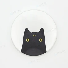 Скандинавские каваи акварельные с изображением головы черного кота керамические силиконовые коврики для кухни для девочек дети стол Творческий Кафе Кухня дополнительный коврик напитки