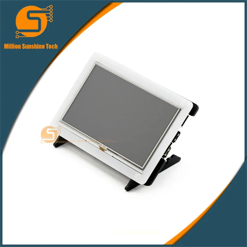 

5-inch Raspberry Pie LCD Acrylic shell black and white fixed bracket for raspberry pie 2/3 Generation