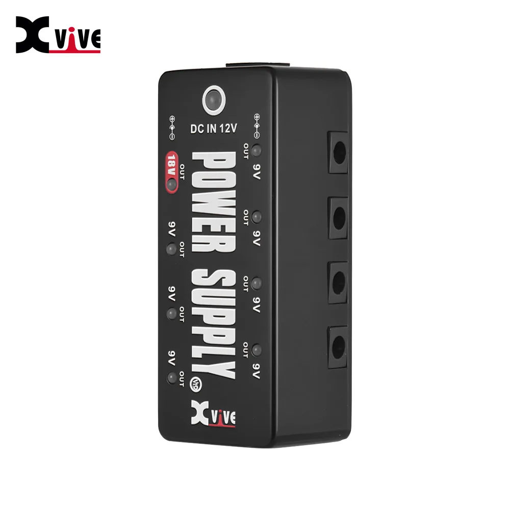 

Xvive V19 Guitar Effect Pedal Power Supply Station 8 Isolated DC Outputs for 9V 18V Guitar Pedal with Power Cables Power Adapter