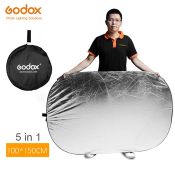 

Godox 39" * 59" 100*150cm 5 in 1 Portable Photography Reflector Board Collapsible for Studio Photography Reflector
