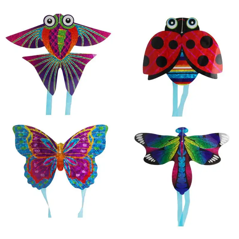 

1 Pcs Outdoor Fun & Sports Kite Flying Toys for Children Interactive Toy Cartoon Aircraft Butterfly Insect Mini Kites randomNew