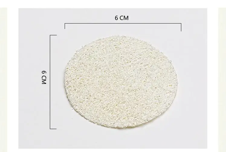 6*6 см Рауд природные черты лица мочалка из люфа Luffa макияж удалить губка Loofa Отшелушивающий и Dead ванны кожа оснащение для душа SN1378