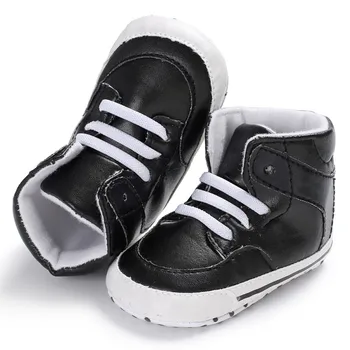 

2018 New Fashion Newborn Baby Kids Shoes Crib Bebe Infant Toddler Classic Casual High Top Lace-Up Sports Sneakers