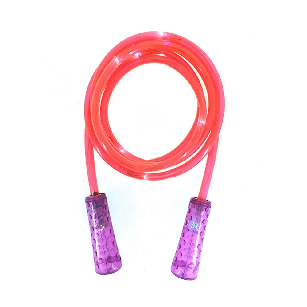

2.5M Kids LED Skipping Rope Toys Hard Plastic Flashing Light Colorful Changing Fitness Bodybuilding Exercise Up Glow Jump Rope