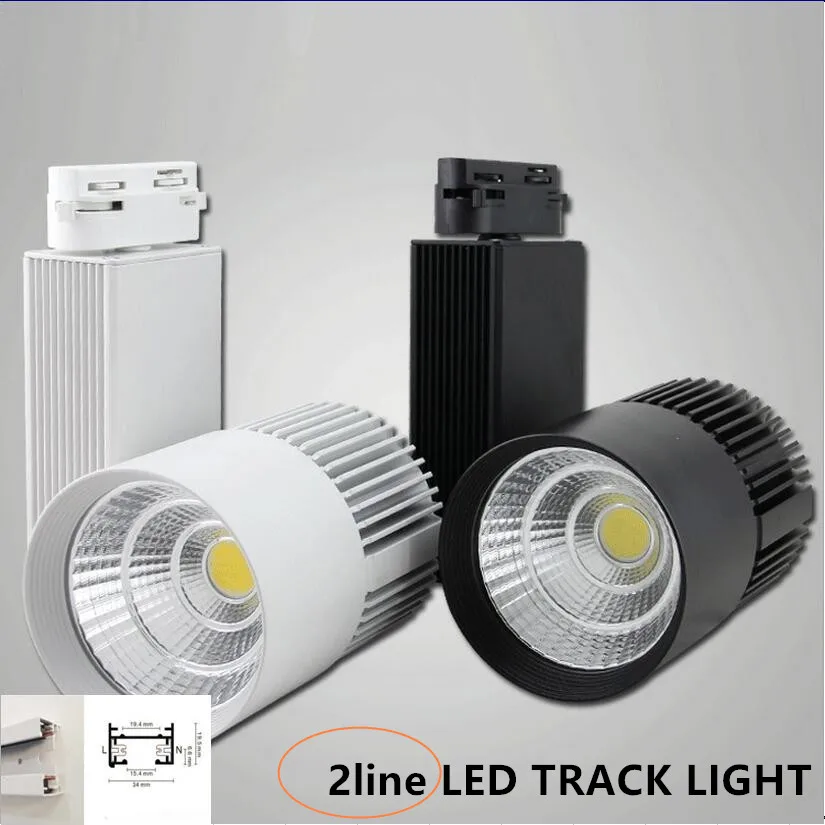 Высокая мощность 2 линии 3 4 CREE LED свет трека 35 Вт COB рельсовый трек пятно света