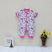 2018 Baby boys one piece bodysuit short sleeve summer 100% cotton overalls girls newborn cartoon clothes babies button clothing