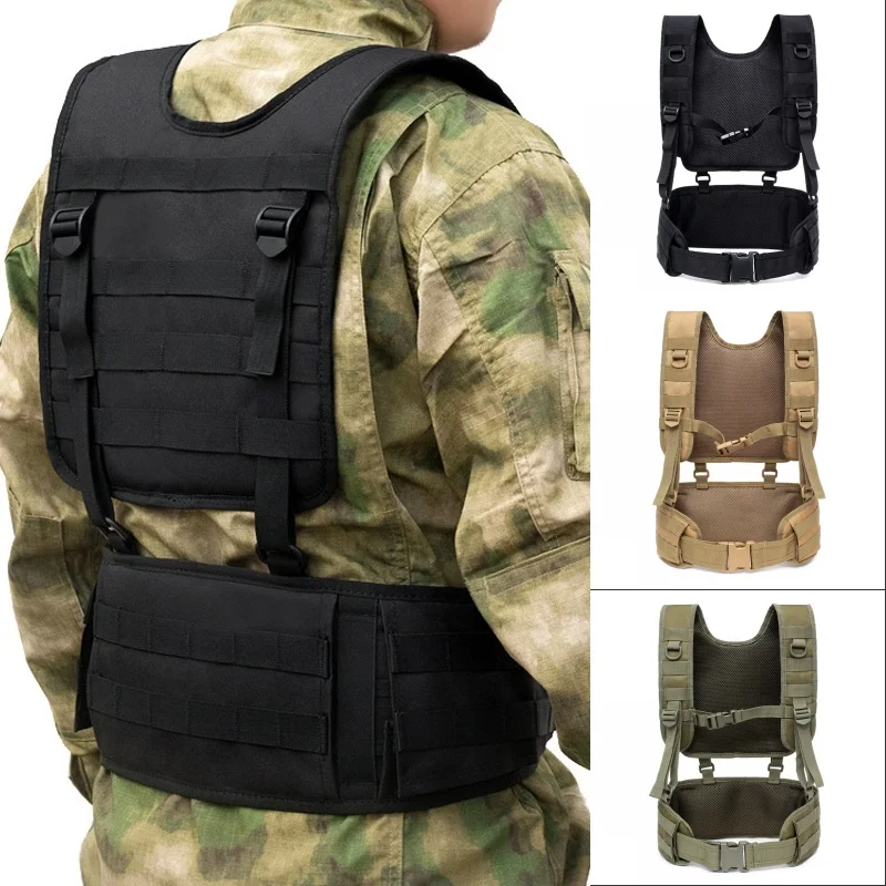 Military Tactical Vest Chest Rig MOLLE Combat Waist Belt Men Army Cummerbunds Airsoft Paintball Equ
