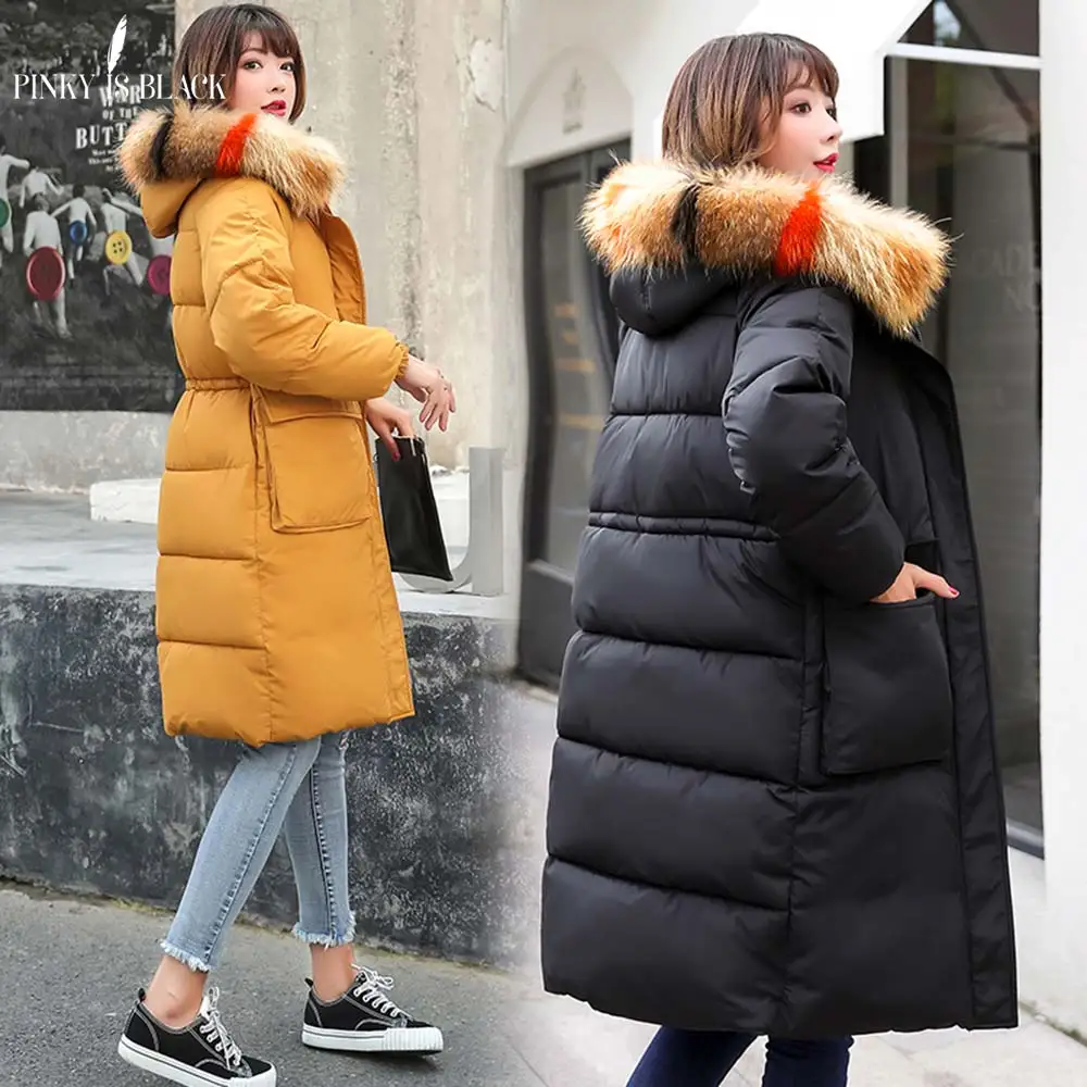 PinkyIsblack Winter Female Long Jacket 2018 New Winter Coat Women Fake Fur Collar Warm Woman Parka Outerwear Winter Jacket Women PinkyIsblack Winter Female Long Jacket 2018 New Winter Coat Women Fake Fur Collar Warm Woman Parka Outerwear Winter Jacket Women