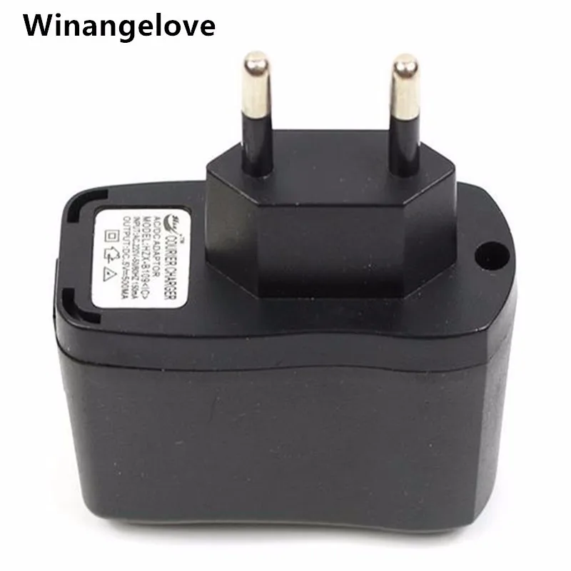 Winangelove хорошее качество 500 шт. ЕС Подключите USB AC DC Питание стены Зарядное устройство адаптер MP3 MP4 DV Для iPhone Зарядное устройство Черный