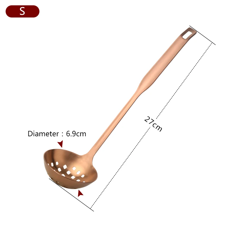 1 шт., ковш для супа, шумовка, дуршлаг, фильтр, 304 нержавеющая сталь, ложка для супа, кухонная утварь, настенный подвесной, для конфет, цветные кухонные гаджеты - Цвет: SK rose gold 1 pc