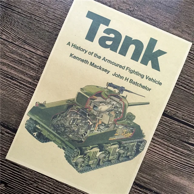 retro kraft paper poster about tank soviet armor for home decor a