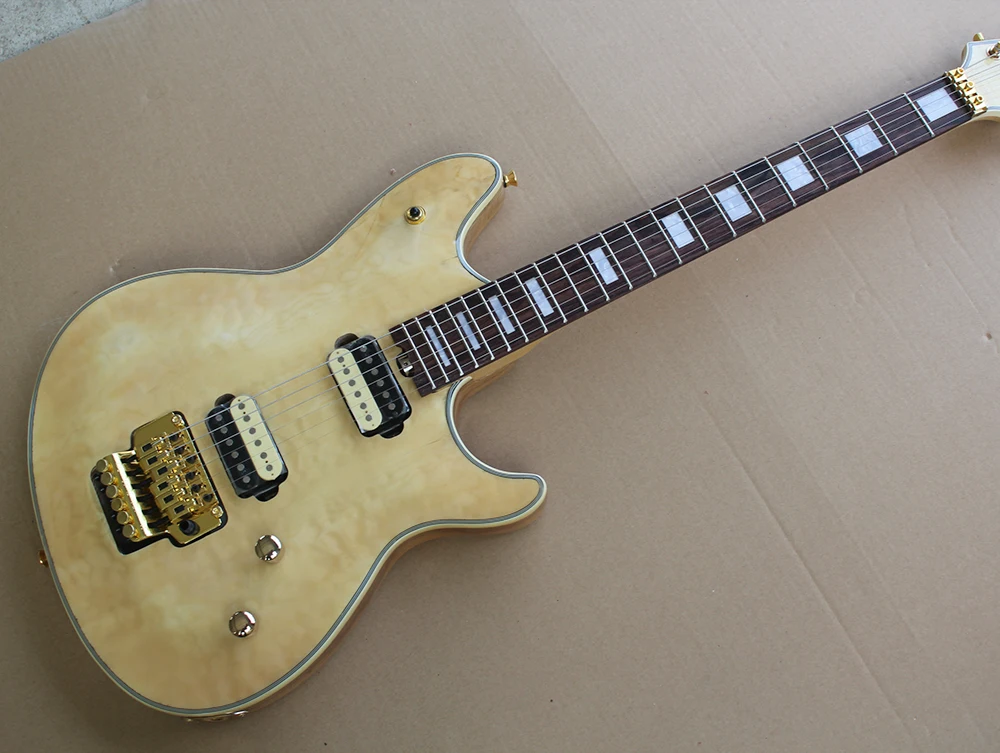 

ASH Body Electric Guitar with Rosewood Fretboard,Tremolo,Golden Hardwares,Clouds Maple Veneer,offering customized services