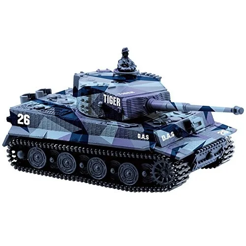 Bemico Remote Control Tank with USB Charger Cable Mini RC Toys Tank 1:72  German Tiger with Sound