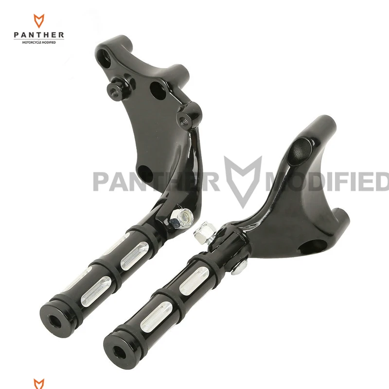 

Bamboo Black Motorcycle Foot Pegs Pedals Mount Moto Foot Rests case for Harley Sportster XL1200 883 2014-2017
