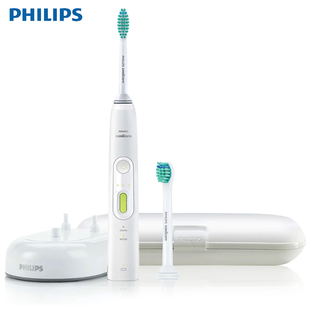 Philips Sonicare HealthyWhite взрослая звуковая электрическая зубная щетка перезаряжаемая HX8962/05 два умных режима с 2 головкой щетки 100-220 В - Color: 100-220V