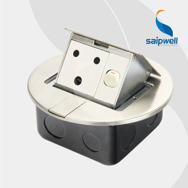 15A 220V Circular Design Stainless Steel South Africa / India Socket
