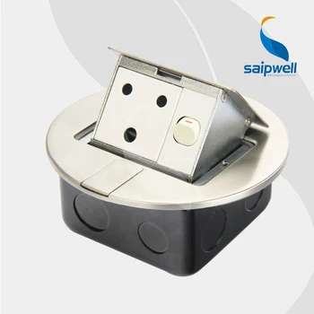 

15A 220V Circular Design Stainless Steel South Africa / India Socket & Switch Waterproof Floor Socket (SPD-2Y/SC6-12)