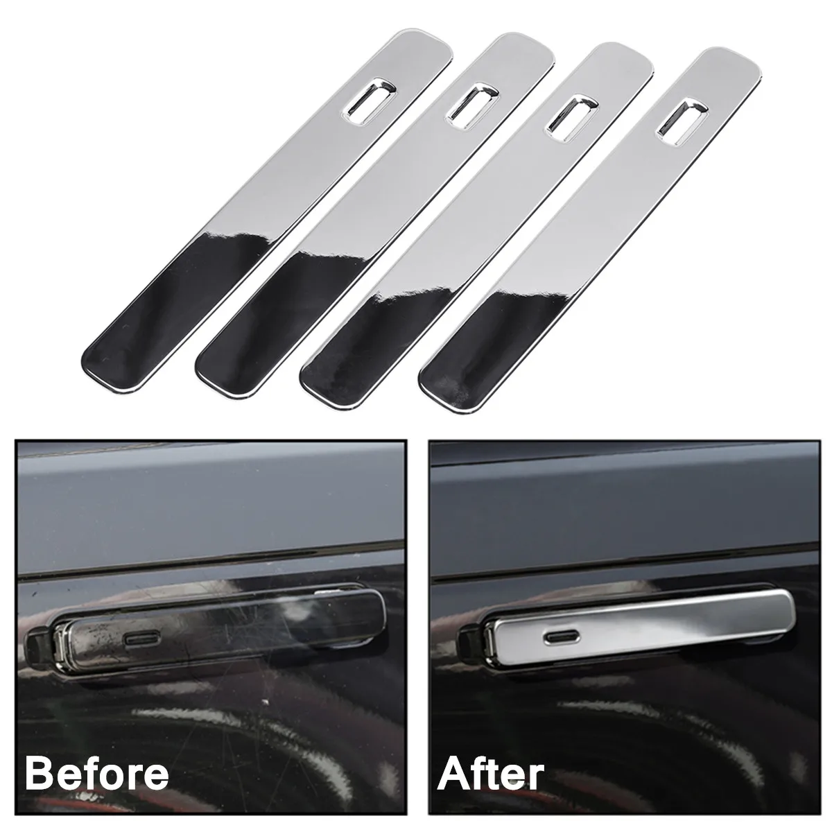 Buy 4PCS Waterproof Car Door Handle Cover Decoration
