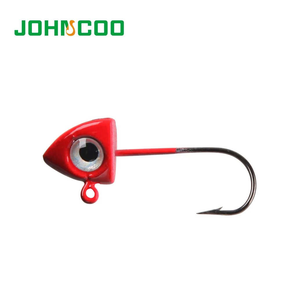 JOHNCOO 2g 3g рыболовные крючки 3D глазки свинцовая Мормышка крючок с бородкой Mustad для