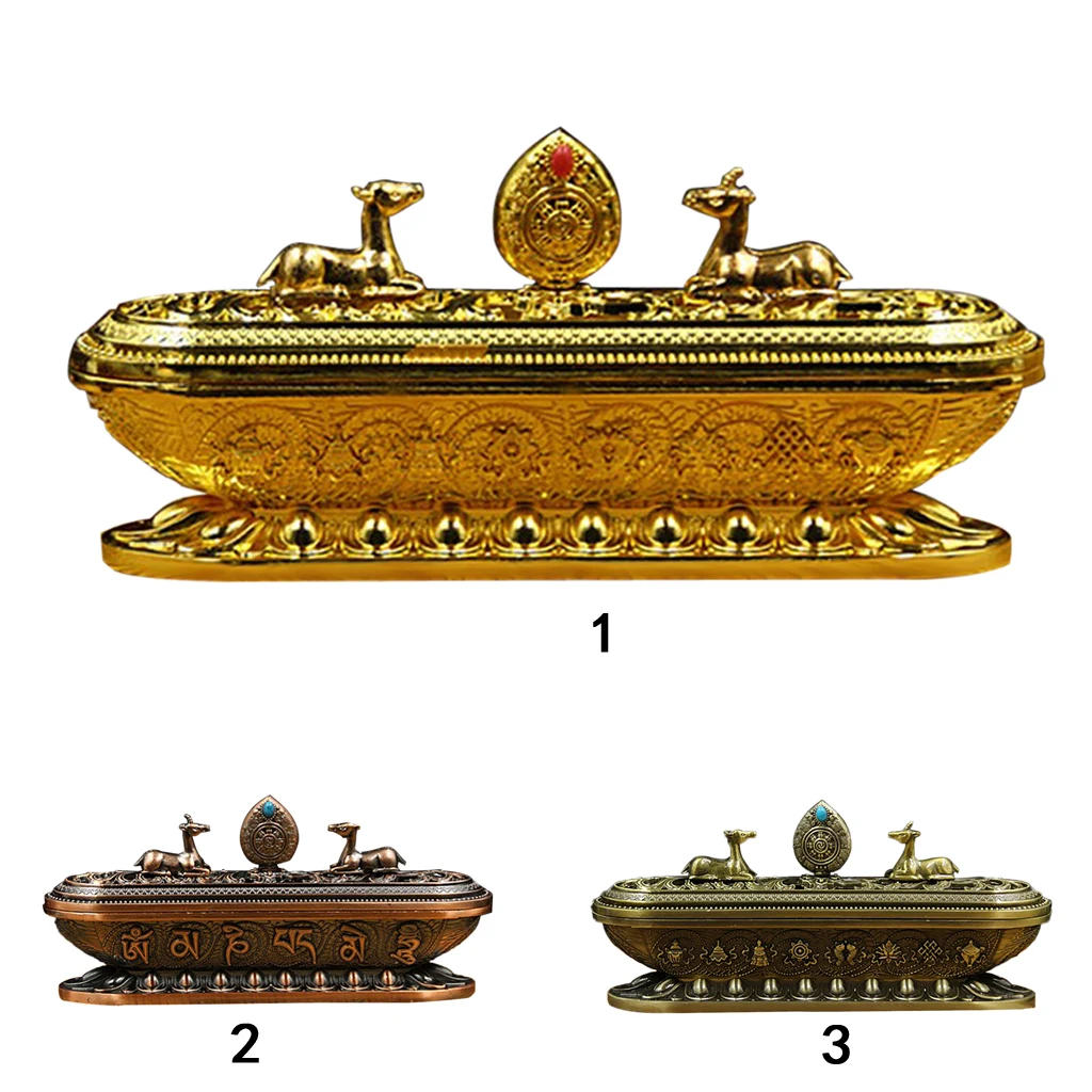 Chinese-Style Incense Stick Holder Ash Catcher Joss Burner Home Decor 3 ColorS