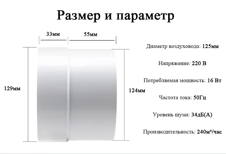 вентилятор вытяжной вентилятор осевой D125 канальный приточно вытяжной PROFIT 5 вытяжка вентилятор приточная вентиляция для ванной вентиляция