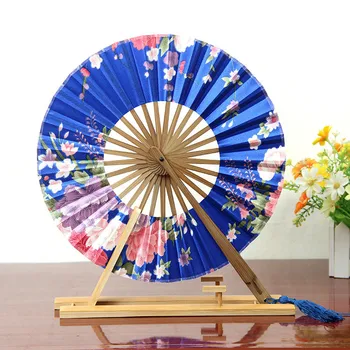 

Japanese Sakura Flower Pocket Folding Hand Fan Round Circle Party Decor Gift 100PCS Fast DHL