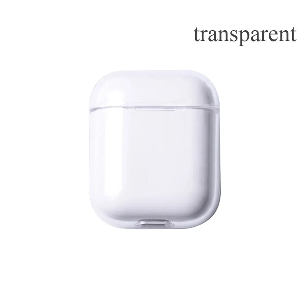 Модный жесткий прозрачный PC чехол для наушников для Apple Airpods противоударный чехол для Air Pods чехол s Сплит ультратонкий протектор - Цвет: transparent