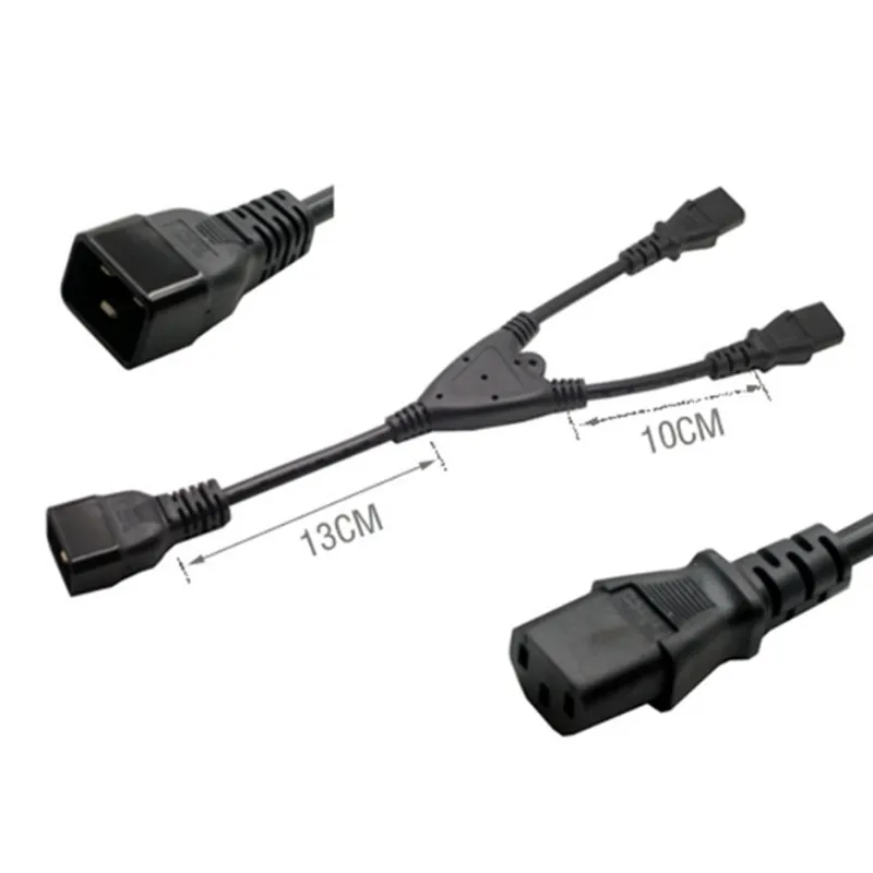 IEC 320 C20 Male to 2 x C13 Female Y Splitter Cable ,C13 C20 Power Cord ...