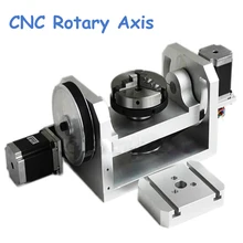 CNC Rotary Axis Axle Spindle with K01-100-Jaw Mandrels for Mini CNC Router Woodworking Machine Parts FAI DA TE