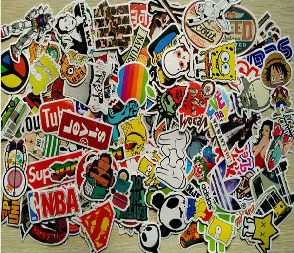 New 50 PCS Car Stying waterproof Skateboard Vinyl Sticker Graffiti Laptop Luggage Car motorcycle bicycle Bomb
