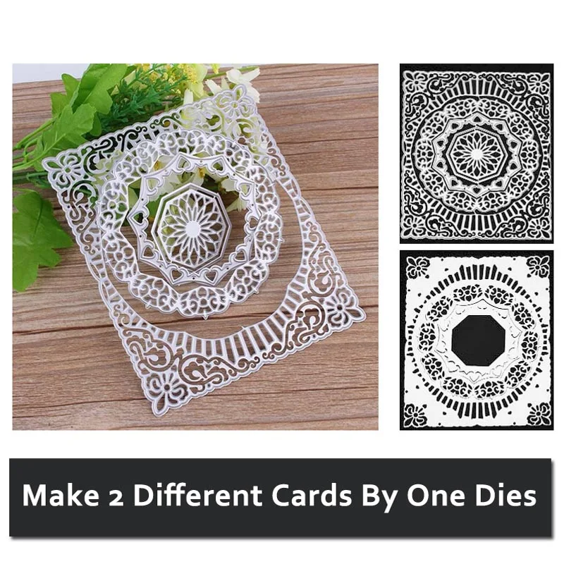 

Christmas Cards Making Metal Cutting Dies Frame Die Cuts For DIY Stamp Scrapbooking Photo Album Embossing Paper Decorative Craft