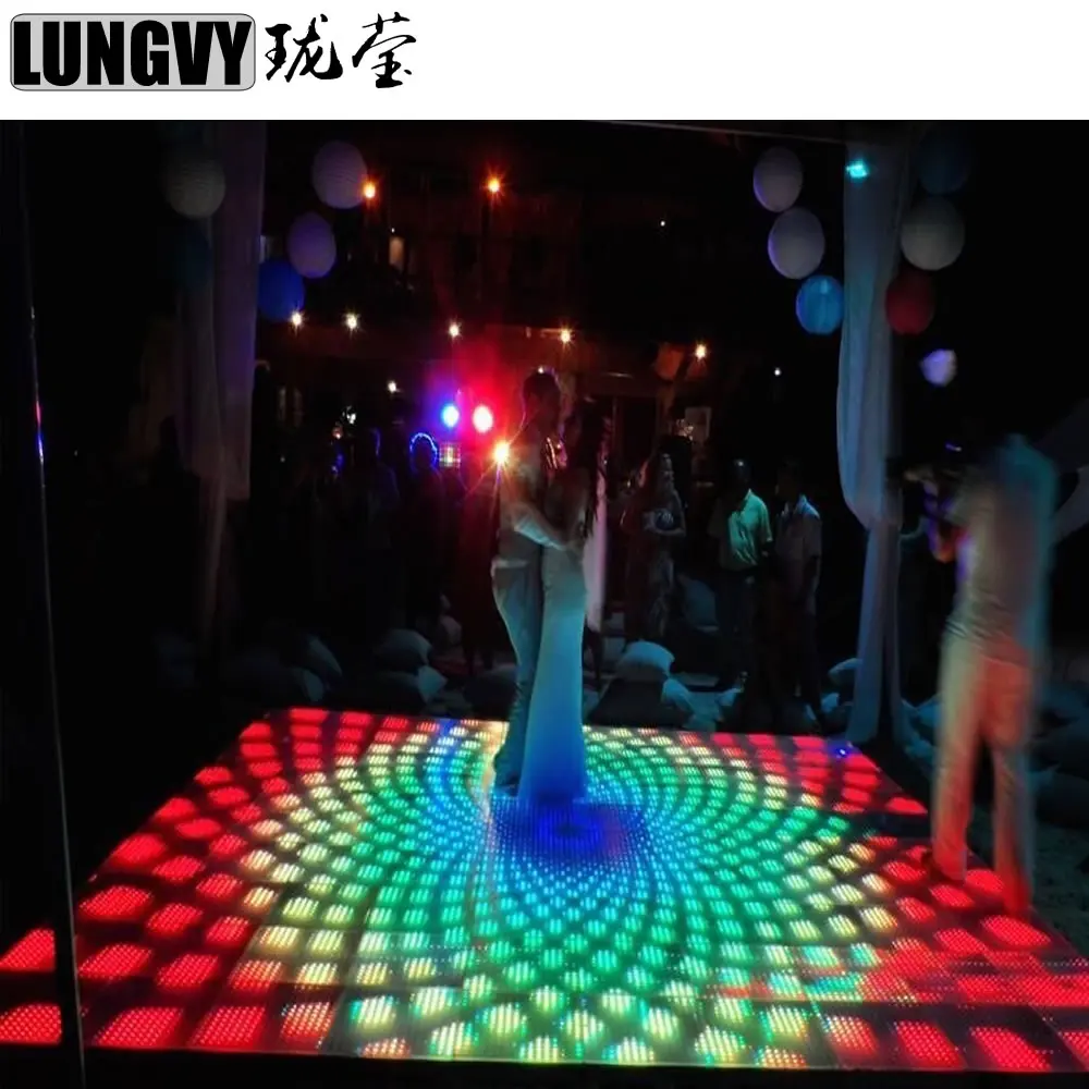 Танцевальные панели 15X15 RGB светодиодный танцевальный пол для свадебной вечеринки